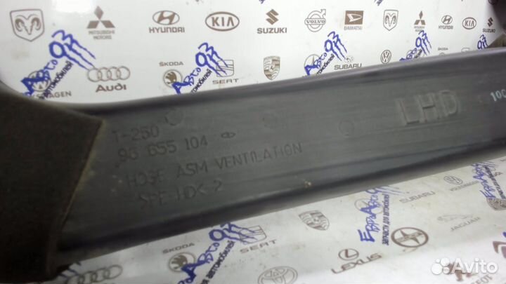 Воздуховод центральный в торпедо Chevrolet Aveo (T