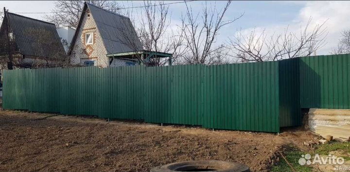 Заборы из профнастила,3D сетки,бурение лунок