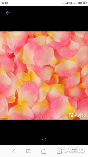 Лепестки роз (шелк)