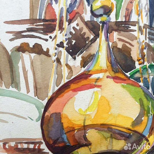 Акварель в раме 30х40 