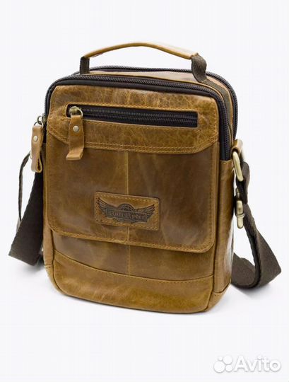 Сумка через плечо, барсетка кожаная Ruff Ryder