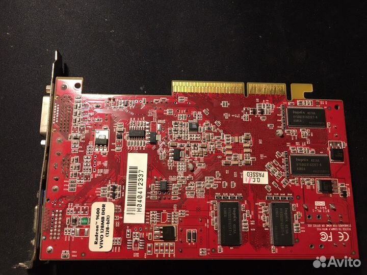 Видеокарта Radeon 9600 vivo 128 mb