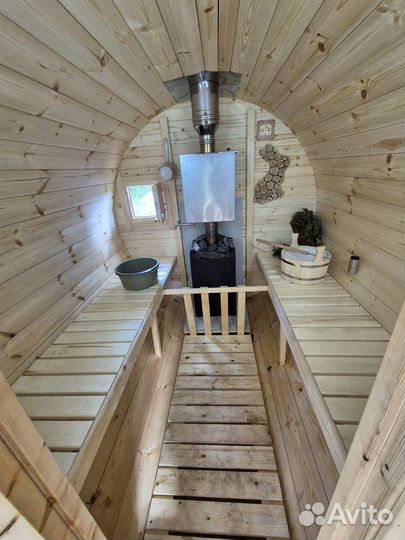 Мобильная Баня-бочка 