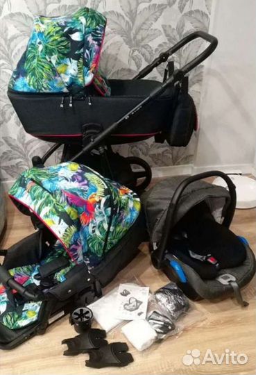Коляска 3в1 в подарок ванночка и стульчик