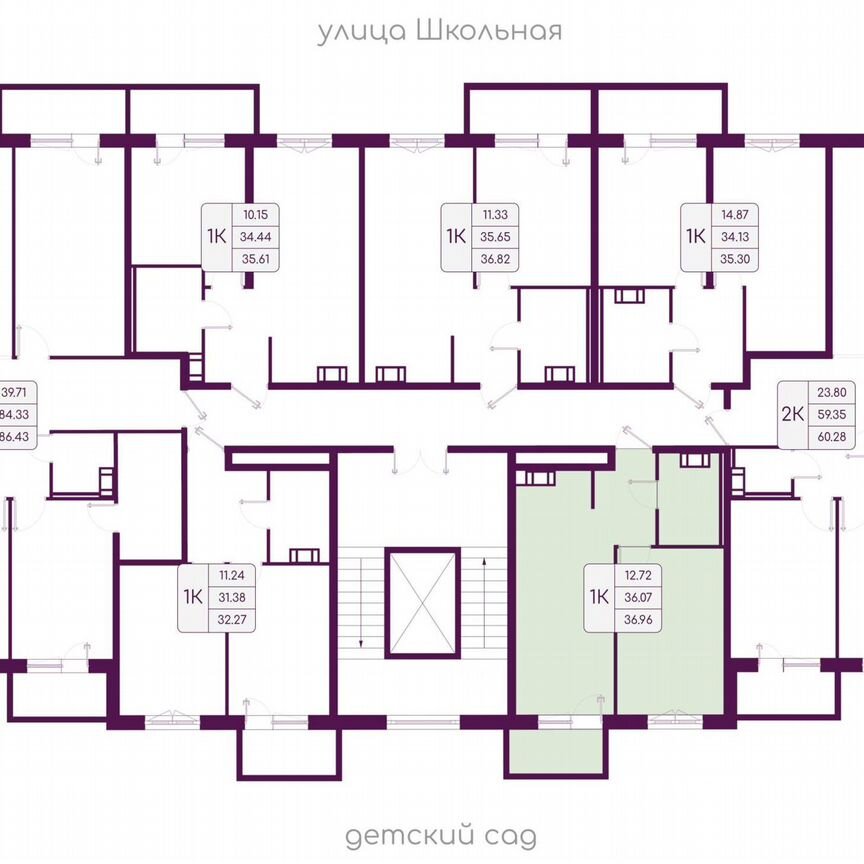 1-к. квартира, 37 м², 4/5 эт.