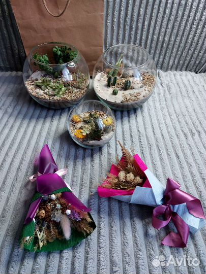 Сухоцветы на подарок стойкость от 5лет