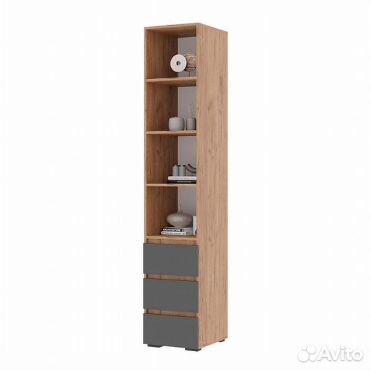 Пенал открытый 40см Хелен пн 02 серый графит