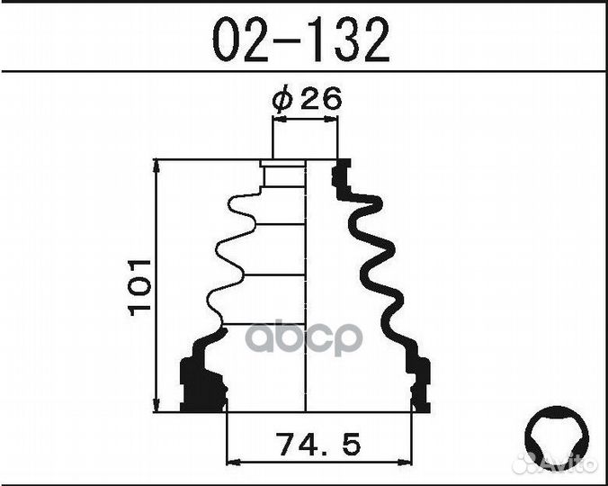 Пыльник шруса 02132 1-56 (Maruichi)