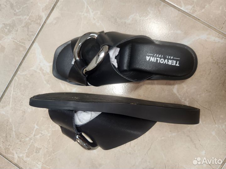 Шлепанцы кожаные tervolina 36