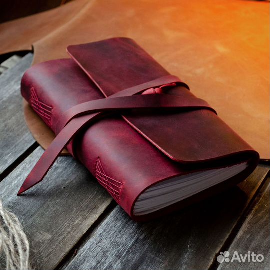 Кожаный блокнот А6 с мягким переплетом