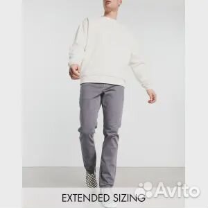 Узкие джинсы серого цвета в винтажном стиле ASOS d