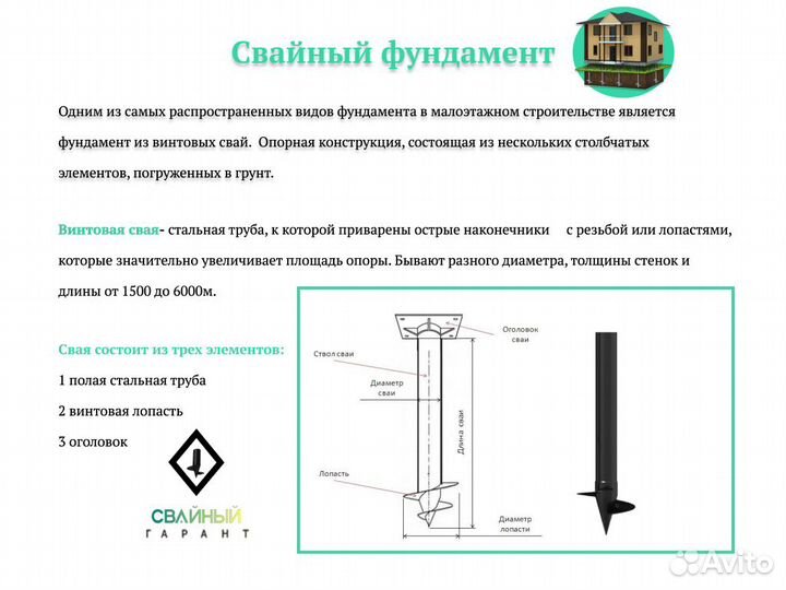 Винтовые сваи обвязка с установкой под ключ