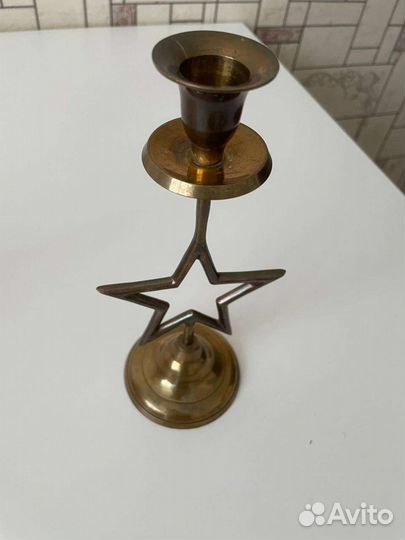 Подсвечник латунь СССР