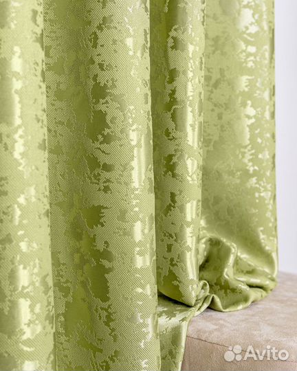 Шторы Версаль Светло-зеленые готовые