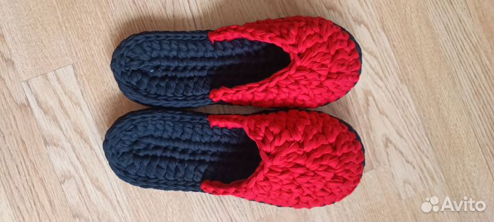 Трикотажные тапочки вязаные мужские