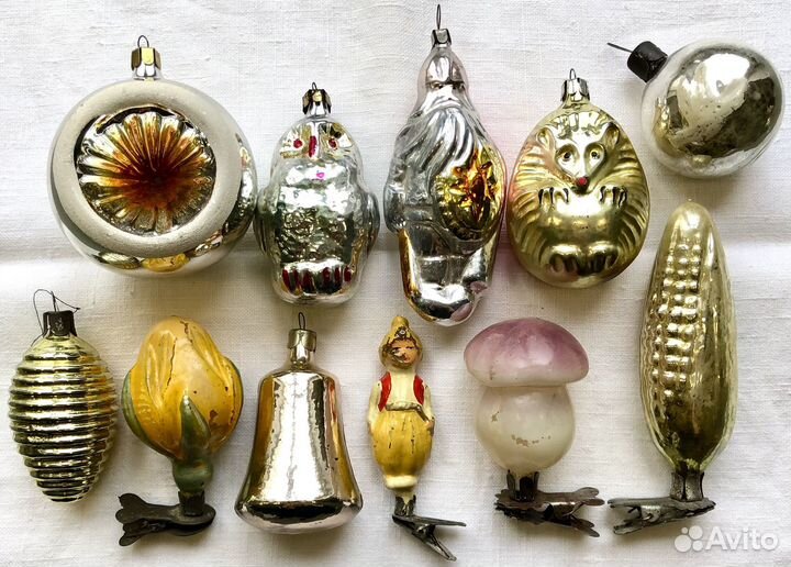 Елочные игрушки бусы СССР