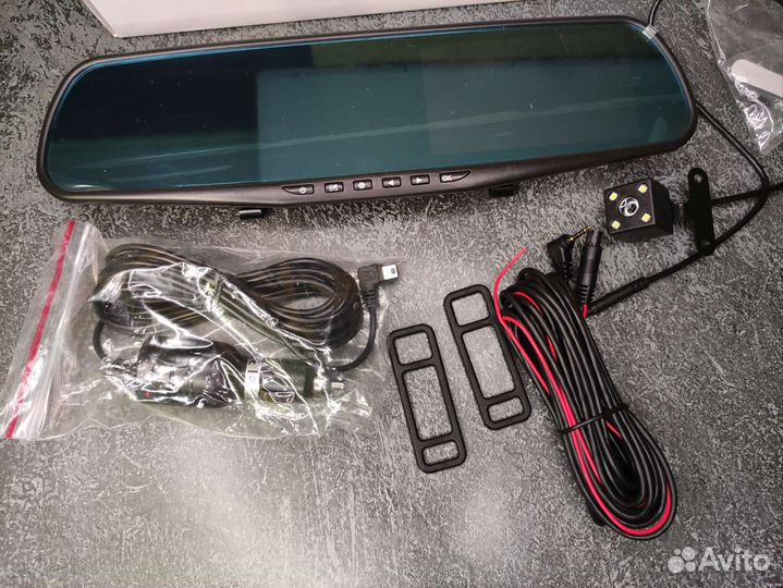 Видеорегистратор зеркало hd 1080 с 2мя камерами