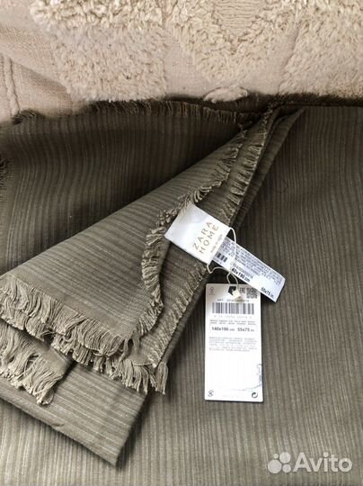 Хлопковый плед Zara Home 140*190