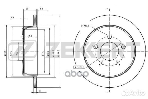Диск торм. зад. Jeep Grand Cherokee 91- Wrangl