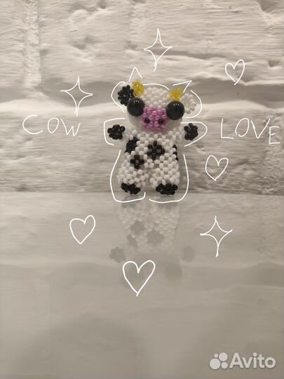 Коровка из бисера