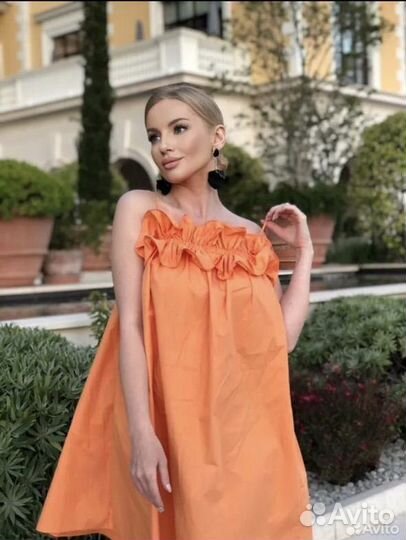 Платье H&M оранжевое