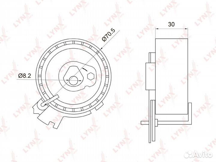 Ролик натяжной ремня грм lynxauto PB-1014