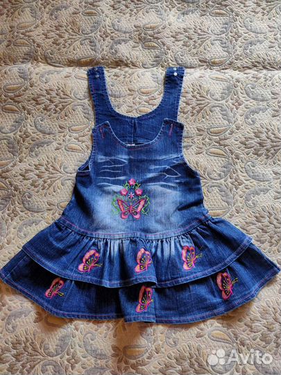 Джинсовый сарафан для девочки