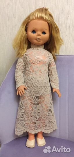 Платье из гипюра для куклы гдр 60 см