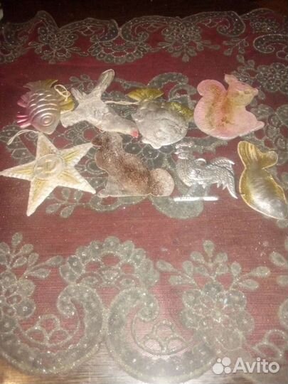 Игрушки ссср(стекло,картон) Лот10