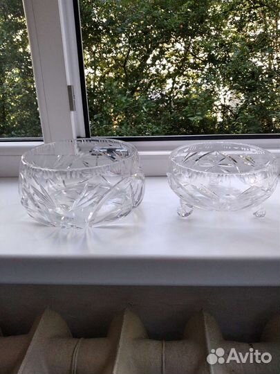 Ваза конфетница хрустальная