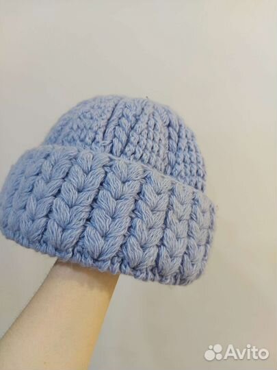 Шапка вязаная ручная работа