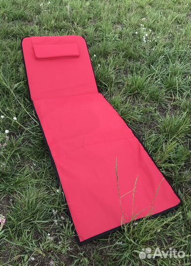 Лежак пляжный с регулируемым упором под голову