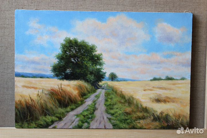 Картина, Летний пейзаж,холст масло