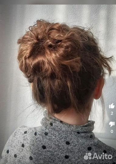 Валик для волос с кнопкой и резинкой