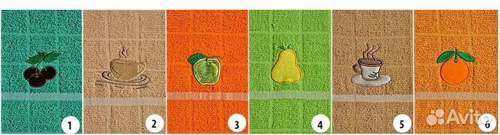 Полотенца кухонные махровые с аппликацией