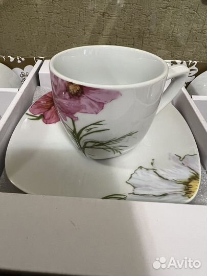 Чашка с блюдцем керамика