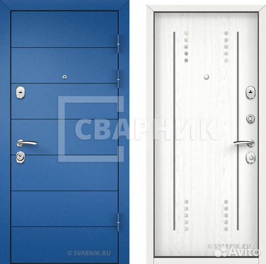 Трехстворчатая входная дверь на заказ. Установка