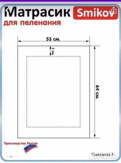 Матрасик для пеленального столика