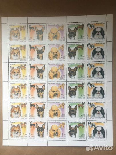 Почтовые марки.Россия 2000. Фауна. Декоративные со