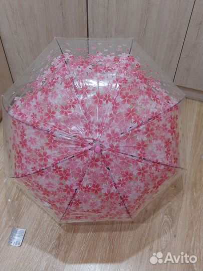 Зонт трость прозрачный 