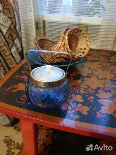 Посуда СССР цветное стекло