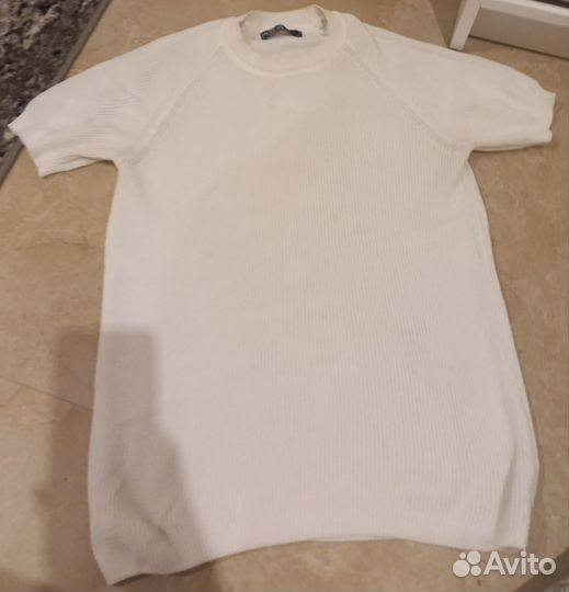 Футболка мужская вязаная S белая