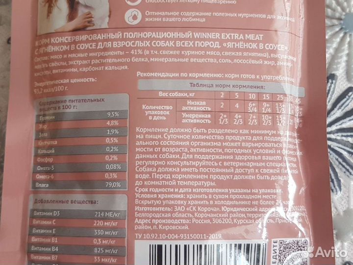 Влажный корм для собак