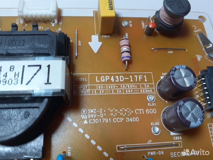 Блок питания EAX67147201 (1.4), LG 43LV340C