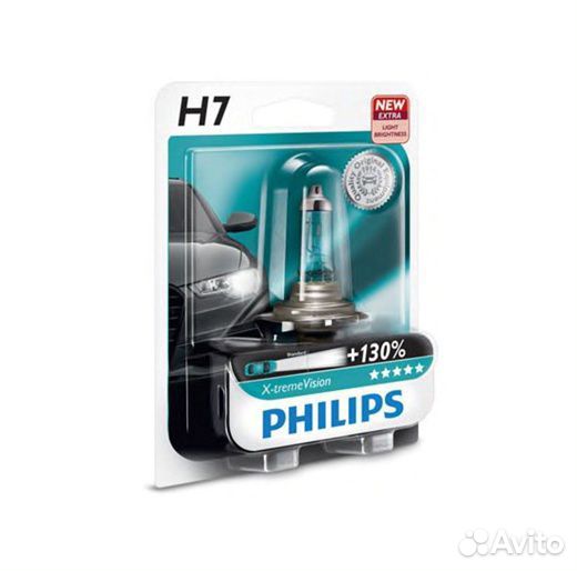 Лампа фары philips H7 XVision 12V/55W +130 света