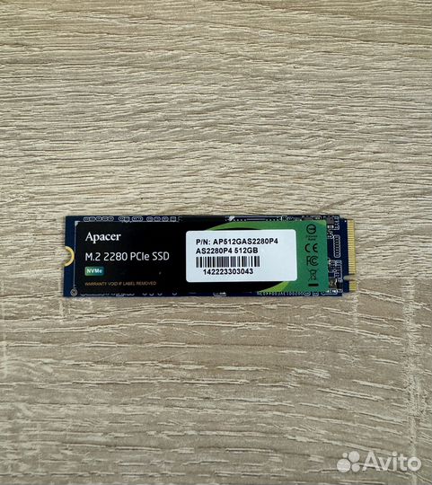 SSD M.2 Apacer AS2280P4 512 гб