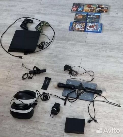 PS4+VR Rev.2+move+games