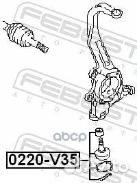 0220-V35 опора шаровая поворотного кулака Niss