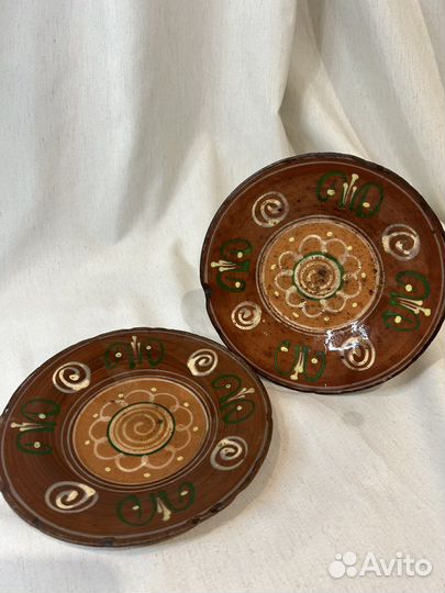 Глиняная тарелка ручной работы