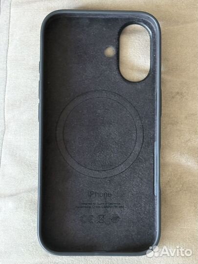 Чехол силиконовый мagsafe для iPhone 16 черный